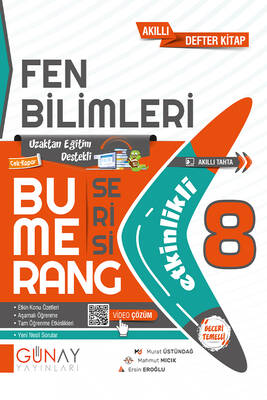 Günay Yayınları 8. Sınıf Bumerang Fen Bilimleri Etkinlikli Defter Kitap