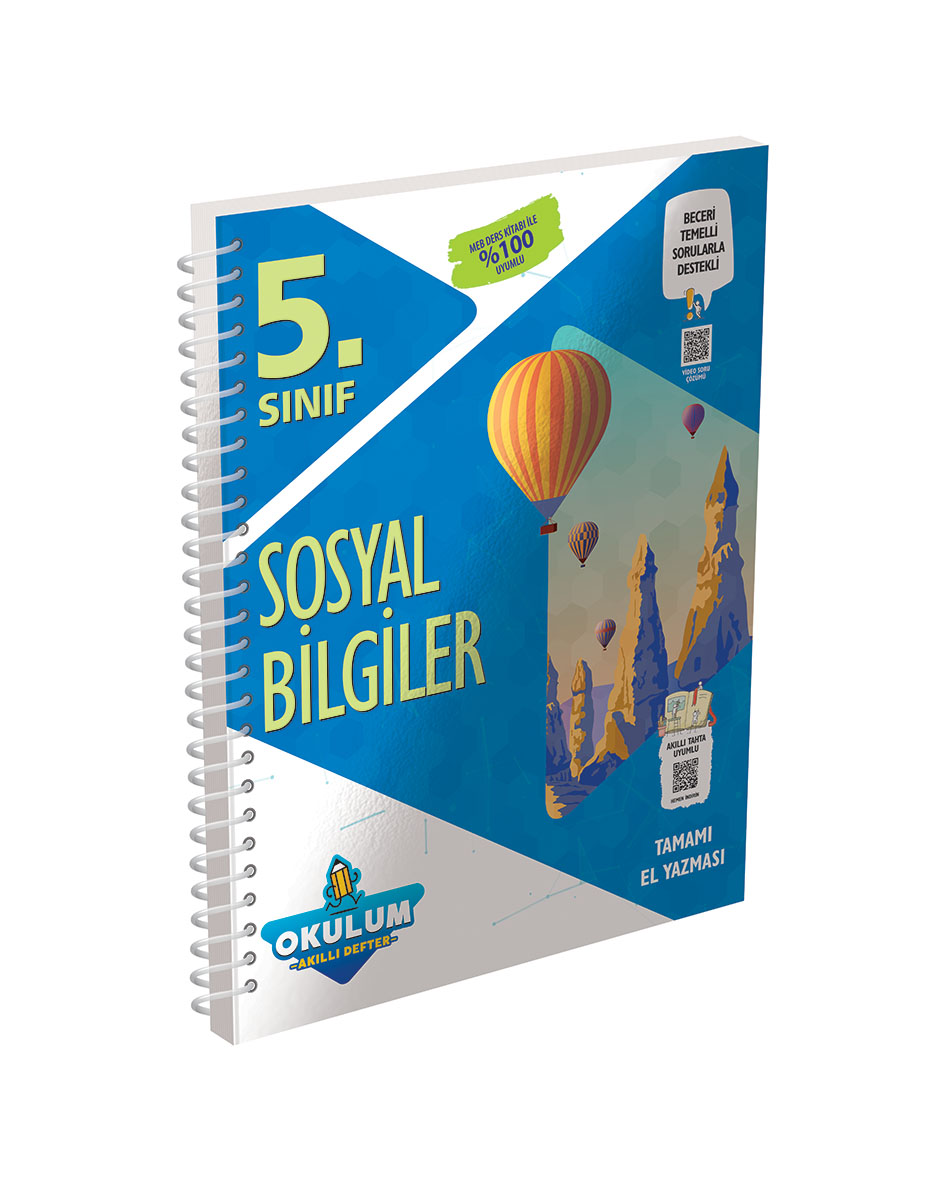3554 5. Sınıf Sosyal Bilgiler Okulum Akıllı Defter 3554 5. Sınıf Sosyal Bilgiler Okulum Akıllı Defter