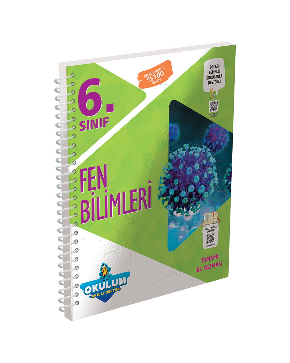 3563 6. Sınıf Fen Bilimleri Okulum Akıllı Defter