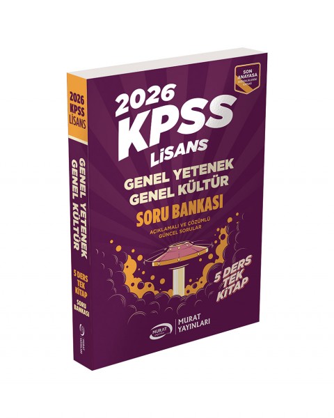 1152 -  KPSS GYGK Lisans 5 Ders Tek Kitap Soru B.